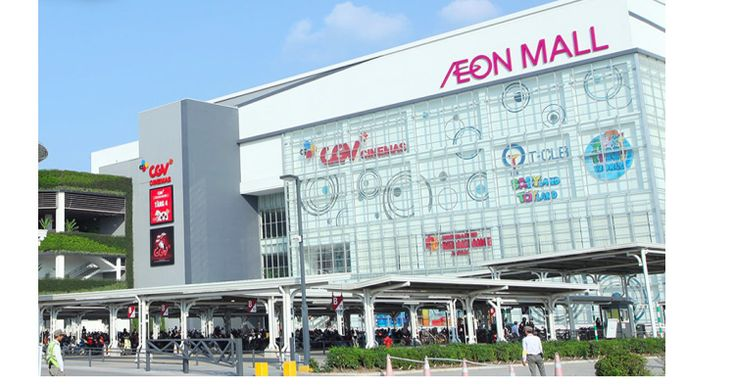 Aeon Mall Long Biên trên đường Nguyễn Văn Linh